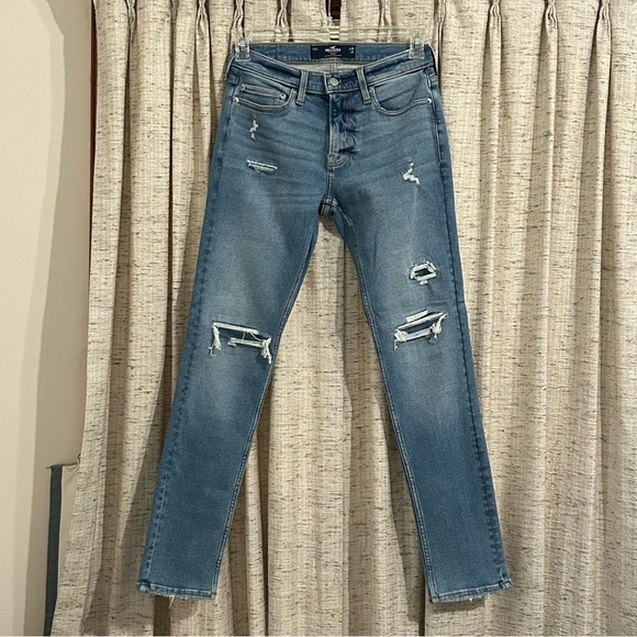 Hollister Advanced Stretch Skinny Distressed Jeans - Picture 1 of 9